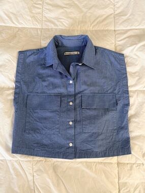 Abercrombie & Fitch Dark Blue Pinstripe Shirt